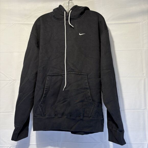 Nike Black Heavyweight Sweatshirt Pullover Hoodie Small Swoosh Men’s Small - Picture 1 of 6